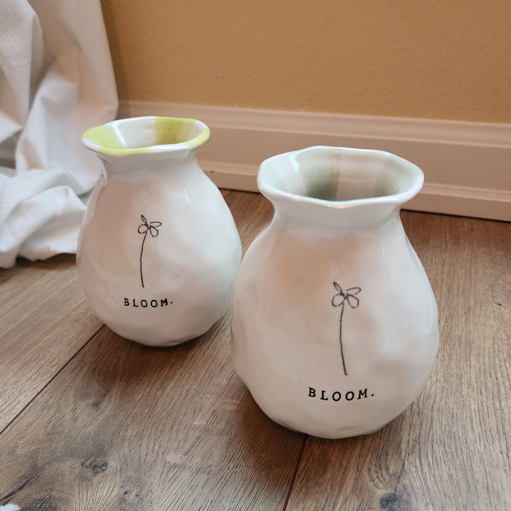 Set of 2 Adorable Dimply Rae Dunn by Magenta Inspirational Vases